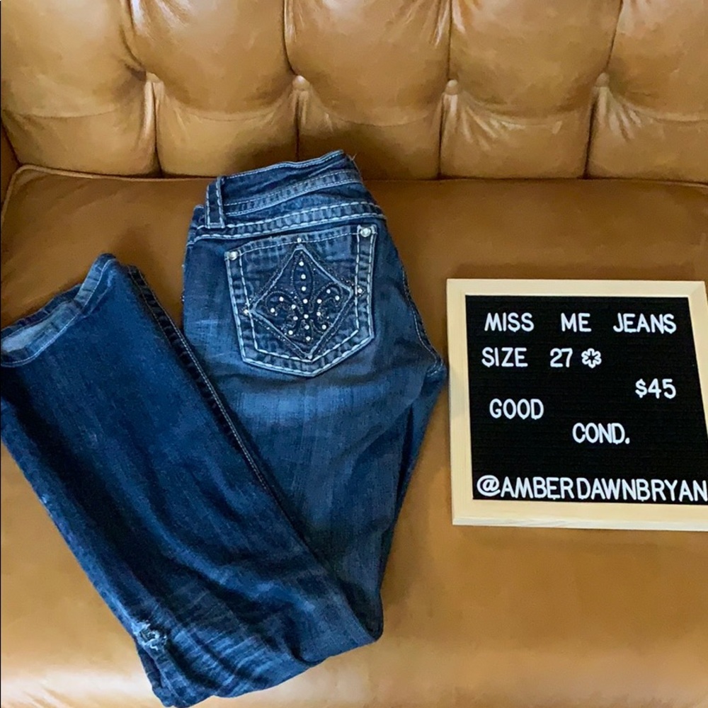 Distressed Miss Me Riding Jeans! Size 27 :)